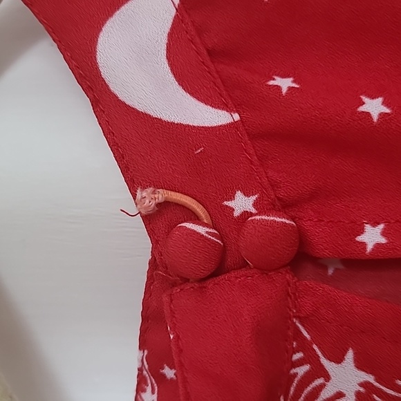 asos wrap front mini dress with high neck in star print - Picture 5 of 5